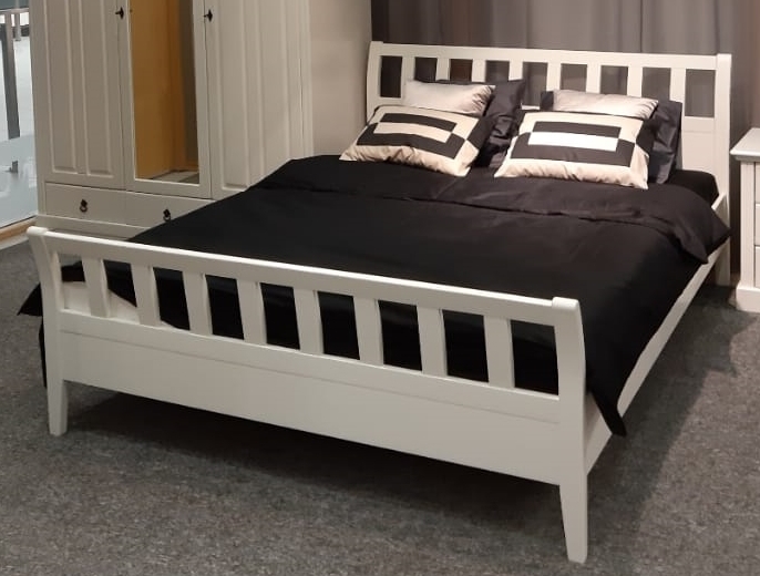 pakket Omgeving Humaan Edenberg lath bed 160, white - Skano